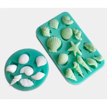 Küpsised Fandunt Kook 3D Conch Shell Vormid Vaenlane, Hallitus Šokolaadi Kaunistamiseks Küpsetamine Silikoonist Vormid Käsitsi valmistatud Koogid Leibkonna Tööriistad