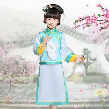 Lapse Hiina Rahvariiete Tüdruk Qing Kostüüm Tüdruk Hiina Printsess Kostüüm Halloween Pool Cosplay Kostüüm Etapp Perforamce 18