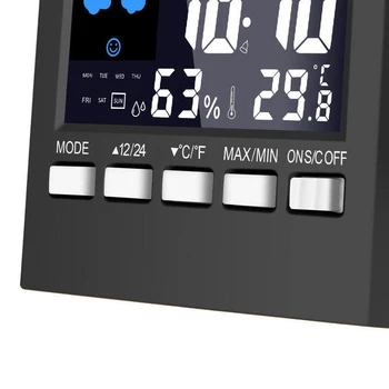 LCD Äratuskell Termomeeter Plastikust Digitaalse Ilm Decor Kalender