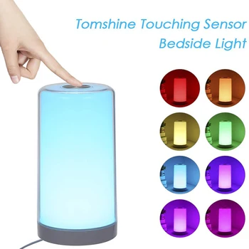 LED Touch Control Öö Valguses värvikas magamistuba voodi kõrval laua lamp Kaasaskantav Lamp Juhitava crystal öö valguses atmosfääri lamp