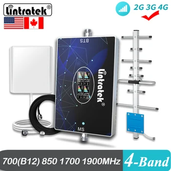 Lintratek 700 B12 850 1700/2100 1900 MHz Signaali Repeater Antenni Komplekt 2G 3G 4G Mobiilsidevõrgu Võimendi LTE CDMA TK AWS Signaali Korduva