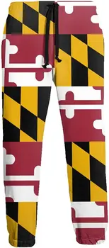 Lipu Maryland Meeste Joggers Sweatpants Lipu Nöör Püksid Püksid, mille Taskud Töötab Treening Pool