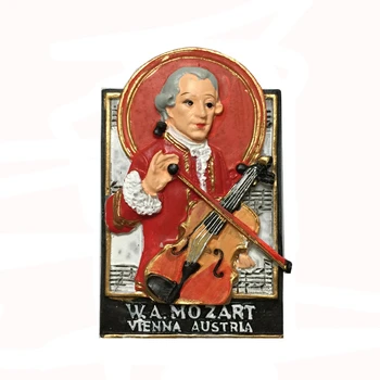 Litši Muusik Mozart Külmkapimagneteid Kuulsa Portree Külmkapi Magnet Kleebis Kodu Kaunistamiseks Reisi-Suveniire