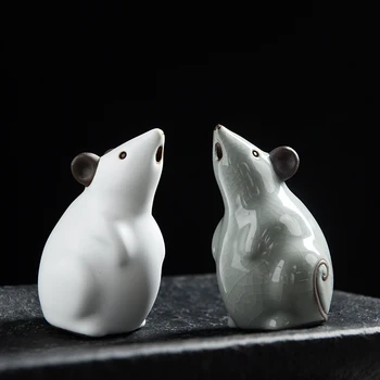 Loominguline Keraamilised Mini Hiir Rott kujukeste Loomade Hiired Tee Pet Kunst & Käsitöö Haldjas Aias Miniatuuri Kodu Kaunistamiseks Accessorie