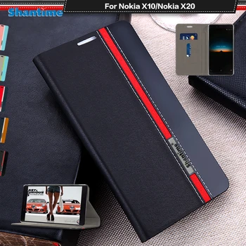 Luksus PU Leather Case For Nokia X10 Flip Case For Nokia X20 Telefoni Juhul Pehme TPU Silikoon tagakaas