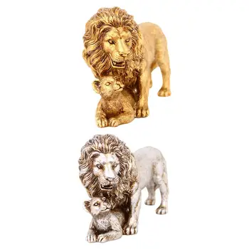 Lõvi Kuju Käsitöö Figuriin Loomade Skulptuur Tabel Office Magamistuba