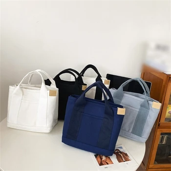 M6CC Suure Mahutavusega Shopping Lõuend Kott-Kott Korduvkasutatavad Käekott Lunch Bag Naiste Lady