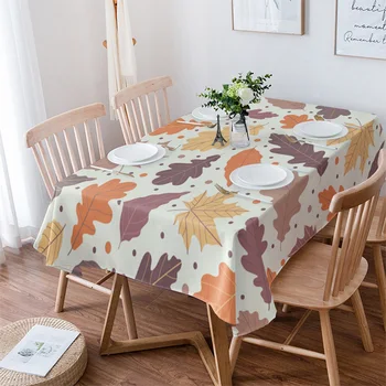Maple Leaf Dots Sügisel Kunsti Laudlinad Veekindel Köök Esemed Kohvi Tabel elutuba Home Decor söögilaud