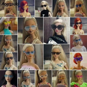 Mini Plastikust Lensless Päikeseprillid Barbie Nukk Klaasid Ken Poiss Nukud Kids Mänguasi Nukumaja Tarvikud 1/6