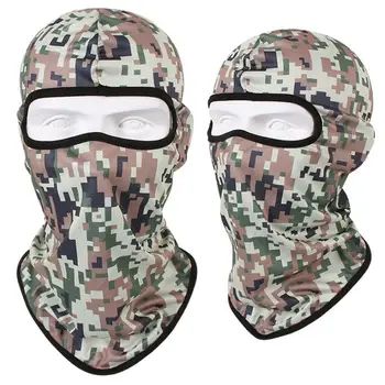 Multifunktsionaalne Kamuflaaž Balaclava Kogu Nägu Salli, Jalgrattasõit Jahindus Armee Bike Sõjaväe Kiiver Voodriga Müts Tactical Airsoft Mask, Cap