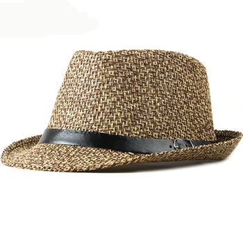 MZ2377 Kevadel, Suvel Päike Müts Hingav Huopahattu Fedoras Müts Meeste ja Naiste Vintage Must Nahast Vöö Straw Hat Mees Väljas Beach Müts