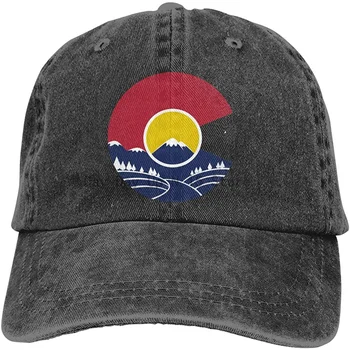 Mägi Colorado Unisex Teksariidest Müts Reguleeritav Pesta Värvitud Puuvillased Isa Baseball Caps