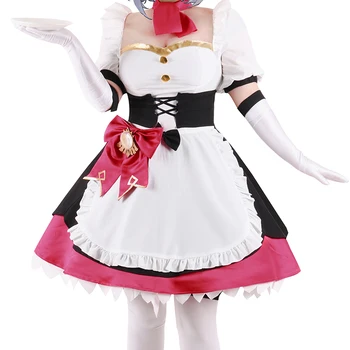 Mäng Genshin Mõju Noelle Cosplay Kostüüm Lühikesed Varrukad Neiu Armas Kleit Sobib Anime Halloweeni Karneval, Pidu Seksikas Naiste Varustus