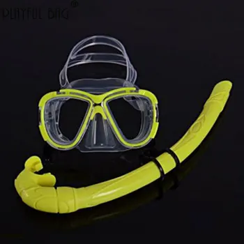 Mänguline kott pvc sukeldumine kaitseprillid Snorkel toru Diving gear 2-osaline komplekt, Karastatud klaas snorkeling seadmed E237
