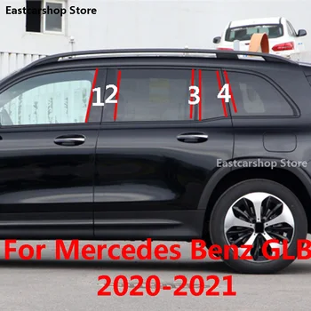 Mõeldud Mercedes Benz GLB 2021 2020 Auto keskmises Veerus PC Akna Trimmib Teenetemärgi B C Pilar Riba Katab Kleebise Tarvikud