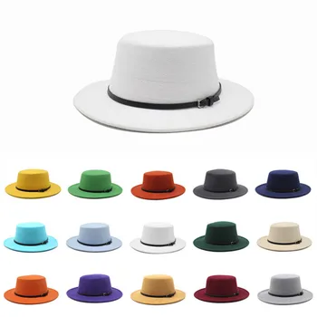 Naised lai nokk on must Vöö, mütsi, daamid elegantne retro stiilis Briti villase jazz müts sügisel ja talvel, tahke värv Panama müts