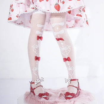 Naiste Lolita Sukad Suvel Jaapani Säärised Kawaii Anime Tüdruk Sokid Üle Põlve Parempidises Cosplay Sokid