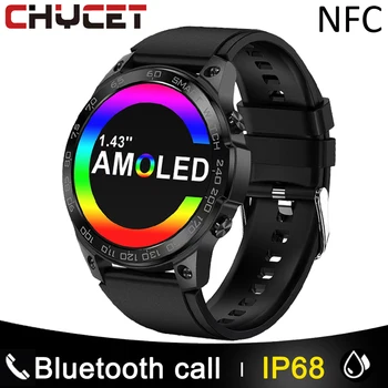 NFC Smart Watch Mehed Amoled Ekraan Smartwatch Naiste IP68 Veekindel Sport Südame Löögisageduse Monitor Fitness Märgistusgaasi Kella Android ja IOS