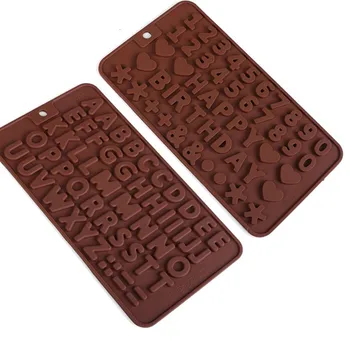 Numbreid ja Sümboleid Silikoon Šokolaad Vormidesse Kook Dekoreerimiseks Vahendid DIY Tööriistad Puding Magustoit Decor Tähed Fondant Kook Küpsetamine