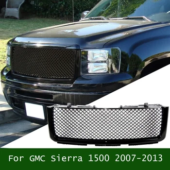 Näiteks GMC Sierra 1500 2007-2013 Auto-Styling ABS Kõrge Kvaliteedi Racing Iluvõre Ees Ülemine Grill Kaitseraua Silma Kapuuts Grillid Läikiv Must