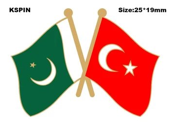 Pakistani & Türgi Sõprus Lipu Rinnamikrofon Pin-Sõpruse Lipu Embleem Lipu pin-koodi