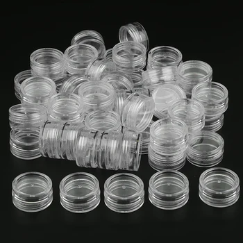 Pakk 50 Plastikust Kosmeetika Pot Jar-Emulsioon Kreem Proovi Tühja Konteineri Viaal