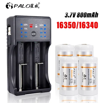 PALO 3.7 V 800mAh Li-ion 16340 Patarei CR123A Akud CR123 Laser Pen LED Taskulamp Raku Kaamera