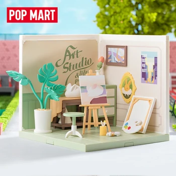 POP MART koolimaja Assamblee Mudeli Seeria Kawaii Nukk Caja Ciega Tegevus Joonis mänguasjad Mudel Nukud Tüdrukud Kingitus Mystery Box
