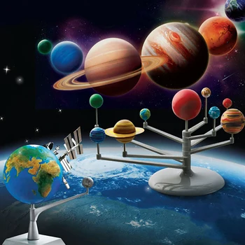 Päikesesüsteemi Üheksa Astronoomia Teaduse Projekti DIY Lapsed Kingitus Varajase Hariduse Lapse Planeetide Planetaarium Mudeli Komplekt