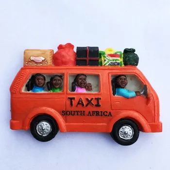 QIQIPP Aafrika originaal ühe turistidele suveniiride kolmemõõtmeline takso magnet kleebis külmik kleebis kogumine