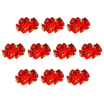 R Simulatsiooni Flower High-end Jõulud Pärg Simuleeritud Vanik Rotangist 60pcs Teenetemärgi Koos Glitter Pulber tehislilled