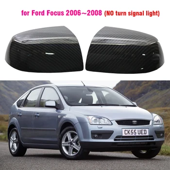 Rearview Mirror Kaas Carbon Fiber / Must Ford Focus MK2 2006 -2008 Modifitseeritud Stiil Stylinig