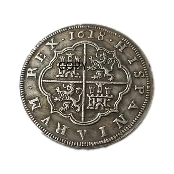REX 1618 Tehtud Vana hispaania Silver Dollar Koopia Mündi Hispania TAARAAUTOMAATIDE Philippvs III Mälestus Väärtasjade
