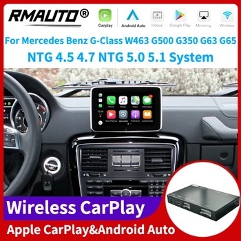RMAUTO Traadita Apple CarPlay NTG 4.5 4.7 NTG 5.0 5.1 Mercedes Benz G-Klass W463 G500 G350 G63 G65 Android Auto Peegel Link