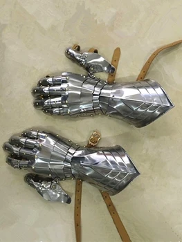 Roostevabast Terasest Kindad Gooti Metal Armor Armor Komplekti Halloween cosplay pool, Reaalne Võidelda Golves