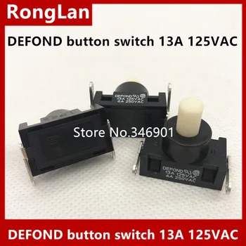 [SA]DEFOND nupp switch 13A 125VAC 250VAC 6A Tolmuimeja võimsuse lüliti import 2 suu nupuga võti self locking--10TK/PALJU