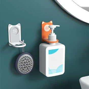 Seinale Paigaldatud Ladustamise Rack Vannituba Šampoon, dušigeel vedelseebi Pudeli Hoidja Konksu Köök Pesuaine Seista Isekleepuv