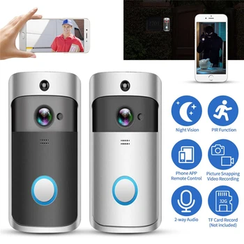 Smart Video Uksekell Koos Aku 1080P FHD Traadita Wifi Anti-Varguse Tõeliselt Traat -, Vaba Kaamera APP juhtimine Smart Telefon