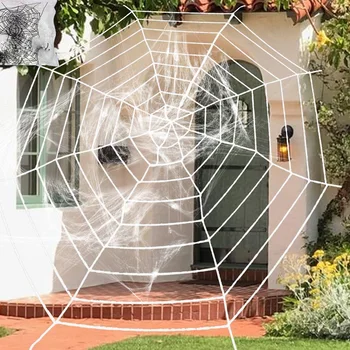 Spider Web Halloween Ämblikuvõrk Terror Pool DIY Teenetemärgi Halloween Decor Resterant Baar Kummitab Maja Decors