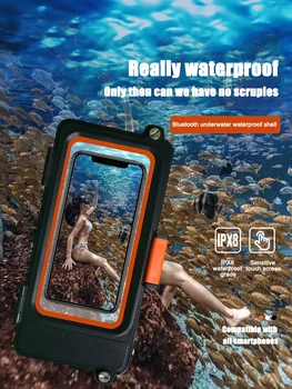 Sukeldumine shell Bluetooth veekindel mobiiltelefon shell suletud erilist touchable ekraani seadmed veealuse fotograafia
