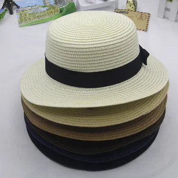 Suvel Päike Mütsid Naistele Ääreni Bowknot Korter Panama Daamid Vabaaja Sunhats Naiste Varju Straw Hat Beach Sunhat Lady Mütsid 2022