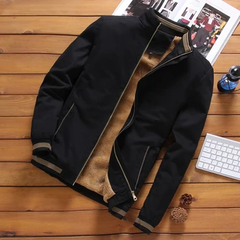 Sügiseks Meeste Bomber Vabaaja Jakid Mees Outwear Fliisist Paks Soe Windbreaker Jacket Mens Sõjalise Pesapalli Mantlid Riided