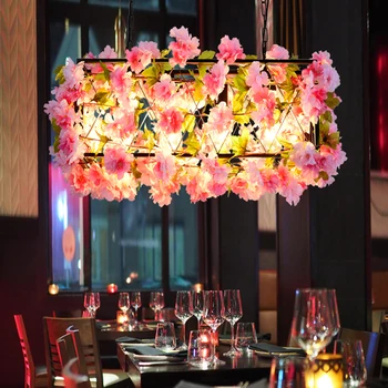 Taim ripub kerge muusika restoran, baar loominguline lill ripats põhjal võistluskalendri lillepoest riiete kauplus dekoratiivne ripats lamp