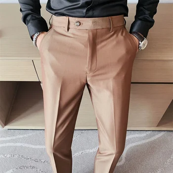 Talve Uus Meeste Sügis Business Casual Püksid korea Slim Ametliku Kleit Püksid Meestele Briti Office 5 Tahked Värvi Meeste Püksid