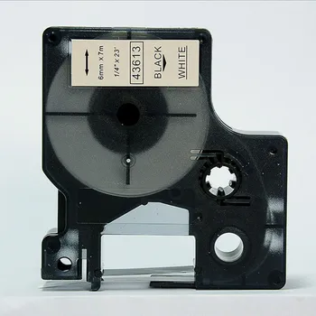 Tasuta kohaletoimetamine kvaliteetseid ühilduvaid d1 43613 6mm Must-Valge märgis kardina dymo label maker,