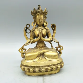 Tasuta Tarne Hiina Töötada Messing Kuju Bodhisattva Buddha Metallist, Käsitöö, Kodu Kaunistamiseks#3