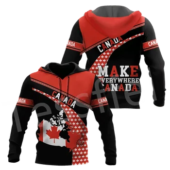 Tessffel Kanada Riigi Lipu all, Kanada Retro Värvikas 3DPrint Mehed/Naised Sewatshirt Streetwear Vabaaja Pullover Kampsun Hupparit X6