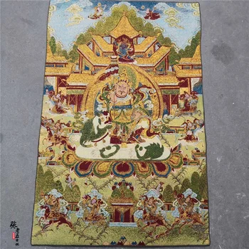 Tiibet, Nepal, Thangka portree, brocade maali, siid religioosne tegelane, Thangka tikandid seinamaaling 7