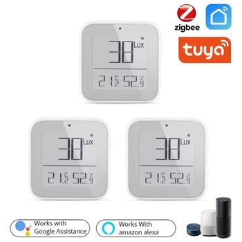 Tuya ZigBee Temperatuur & Õhuniiskus Sensor Smart Home Var SmartLife Termomeeter Ekraan Toetab Alexa Google Assistent