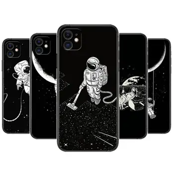Tähine Astronaut Moon Telefon Juhtudel iphone 13 Pro Max juhul 12 11 Pro Max 8 PLUS 7PLUS 6S XR X XS 6 mini se mobile cell